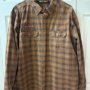 Harley-Davidson Checkered Brown Shirt